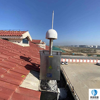 中海油某儲存庫雷電預警系統(tǒng)安裝